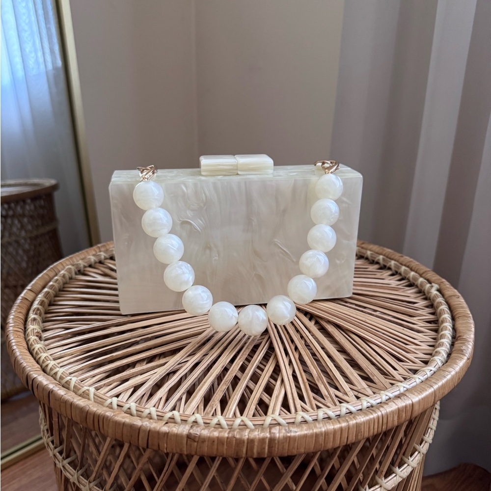 A New Day Marble Resin Clutch Bag - Picture 6 of 12